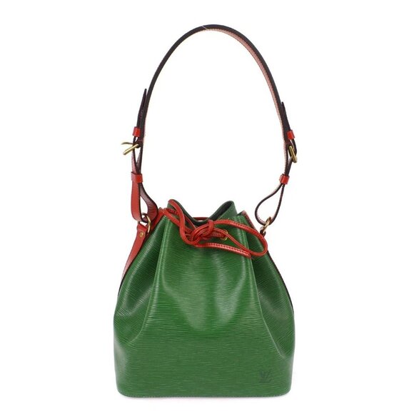 Louis Vuitton Green Red Epi Petite Noe Bucket Shoulder Bag - Picture 1 of 10